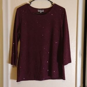 JM Collection. Nice dark red blouse!!!💕